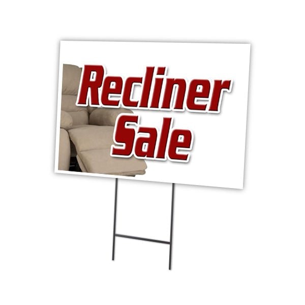 Signmission Recliner Sale Yard Sign & Stake outdoor plastic coroplast window, C-1216 Recliner Sale C-1216 Recliner Sale - main